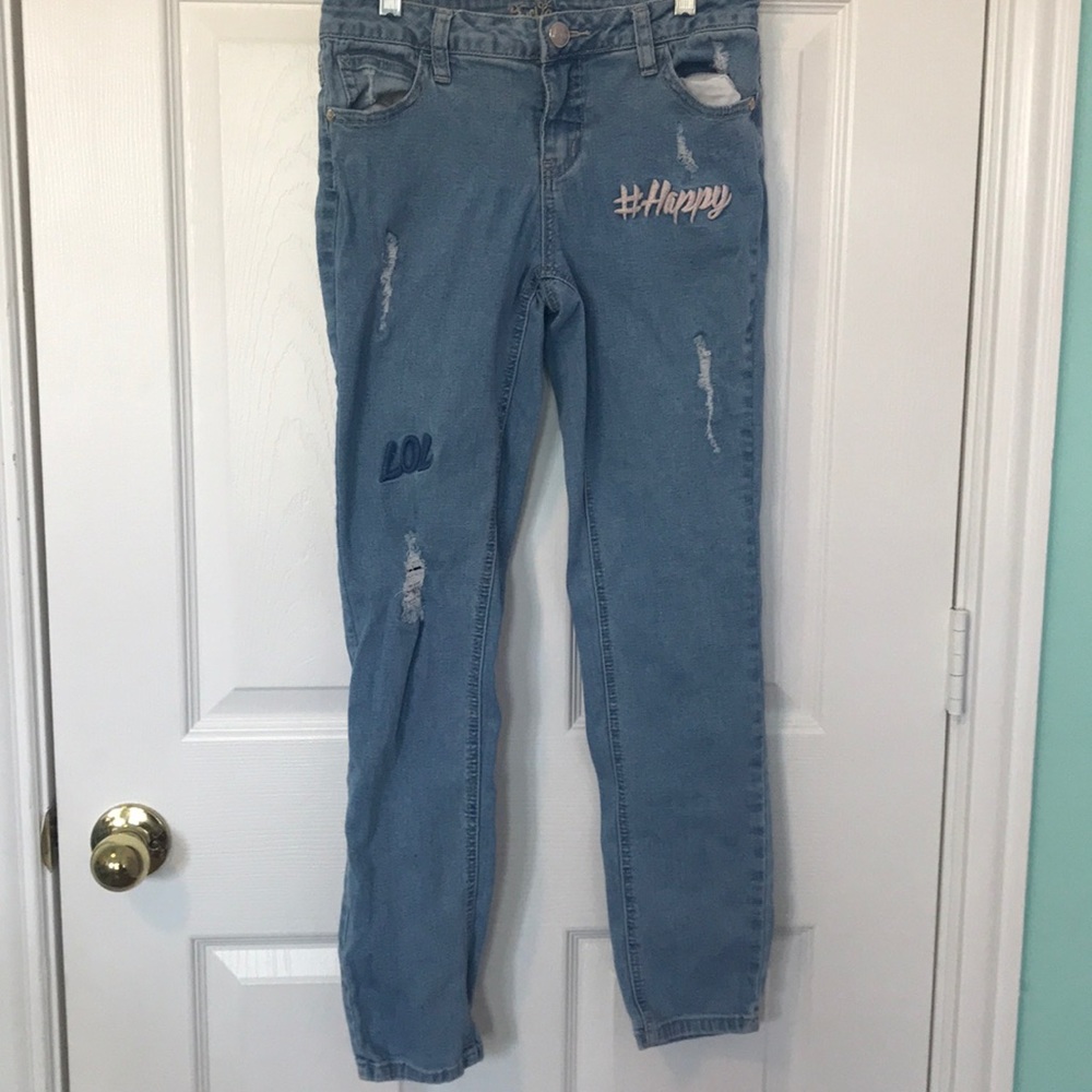 Justice Jeans with Patches